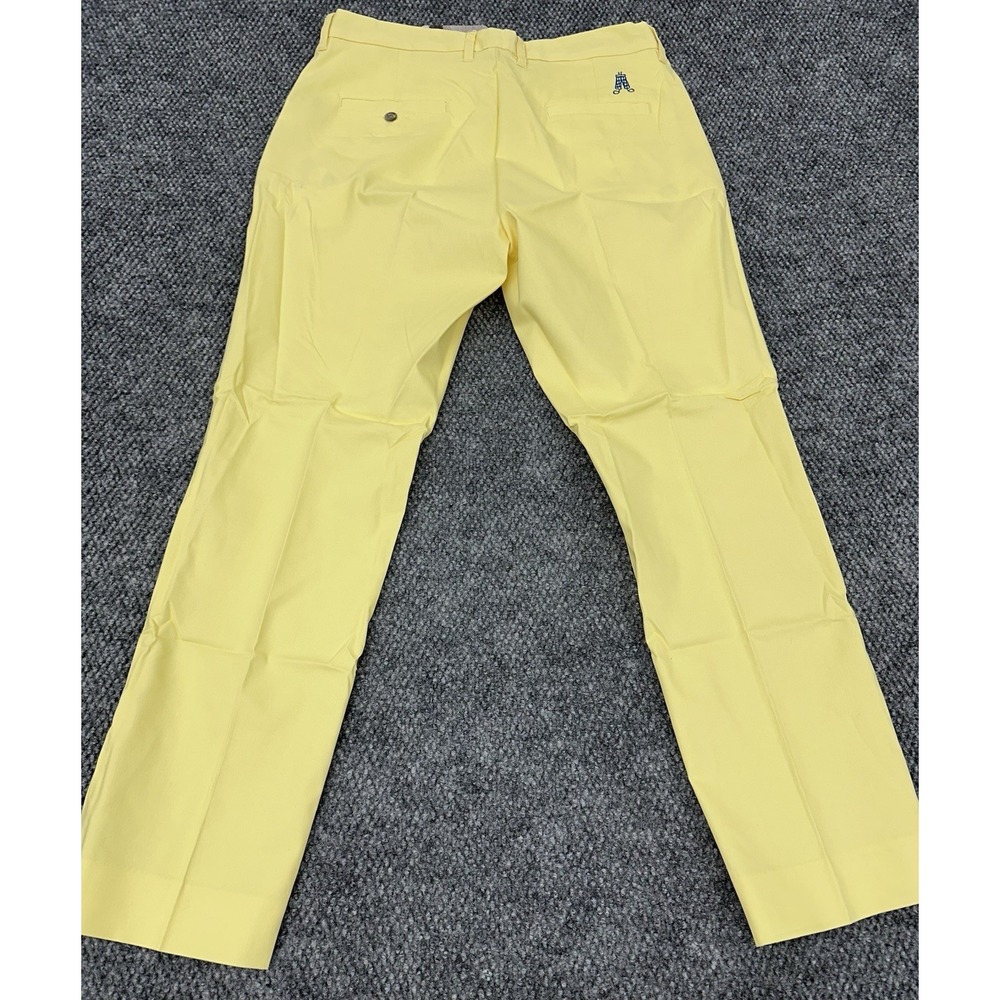 Royal and Awesome Men's 34x30 Golf Pants Trousers Pastel Yellow Stretch - New - Picture 7 of 12